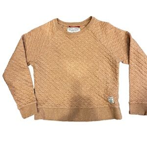 Smith and Rogue peach quilted sweater